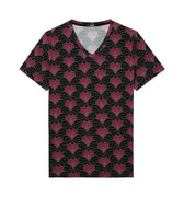 Carlyle Tee-Shirt V Neck | Bordeaux Print 403092-P0ZQ